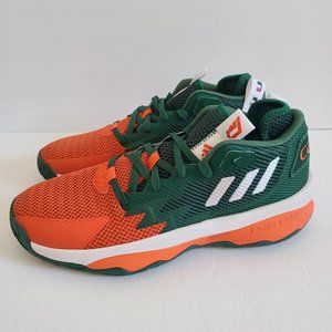 NEW Adidas Dame 8 Miami Hurricanes Basketball Shoes GZ9712 Size 8 Green